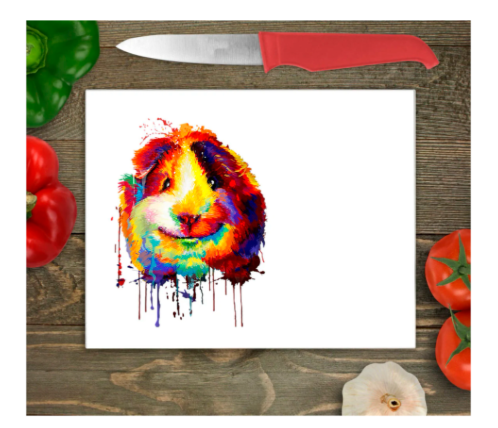 Guinea Pig Glass Chopping Board, Guinea Pig Glass Chopping Board